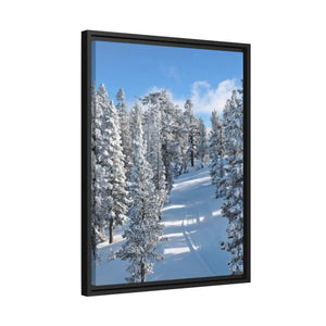 Serene Snow Framed Canvas - Lake Tahoe Artwork - Dipaliz - Posters Prints & Visual