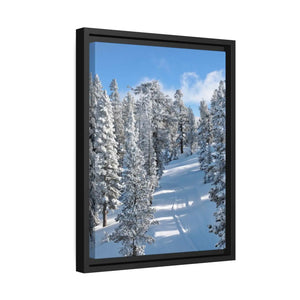 Serene Snow Framed Canvas - Lake Tahoe Artwork - Dipaliz - Posters Prints & Visual