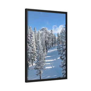 Serene Snow Framed Canvas - Lake Tahoe Artwork - Dipaliz - Posters Prints & Visual