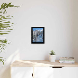 Serene Snow Framed Canvas - Lake Tahoe Artwork - Dipaliz - Posters Prints & Visual