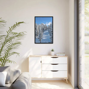Serene Snow Framed Canvas - Lake Tahoe Artwork - Dipaliz - Posters Prints & Visual