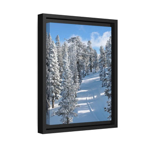 Serene Snow Framed Canvas - Lake Tahoe Artwork - Dipaliz - Posters Prints & Visual