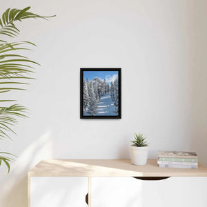 Serene Snow Framed Canvas - Lake Tahoe Artwork - Dipaliz - Posters Prints & Visual