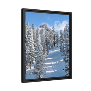 Serene Snow Framed Canvas - Lake Tahoe Artwork - Dipaliz - Posters Prints & Visual