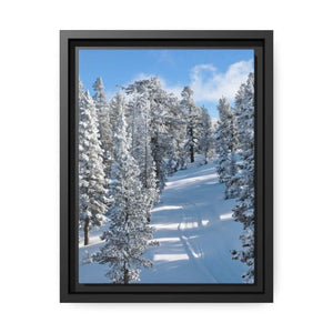 Serene Snow Framed Canvas - Lake Tahoe Artwork - Dipaliz - Posters Prints & Visual