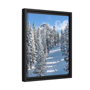 Serene Snow Framed Canvas - Lake Tahoe Artwork - Dipaliz - Posters Prints & Visual