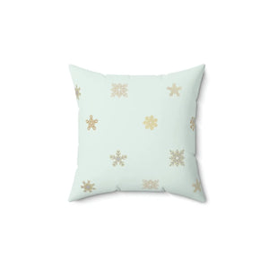 Cozy Snowflake Print Polyester Square Pillow - Dipaliz - Throw Pillows