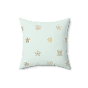 Cozy Snowflake Print Polyester Square Pillow - Dipaliz - Throw Pillows