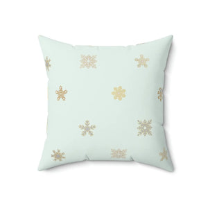 Cozy Snowflake Print Polyester Square Pillow - Dipaliz - Throw Pillows