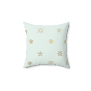 Cozy Snowflake Print Polyester Square Pillow - Dipaliz - Throw Pillows