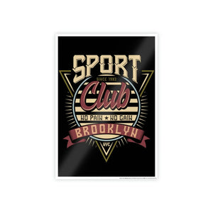 No Pain no Gain Brooklyn Sports Club Poster - Dipaliz - Posters Prints & Visual Artwork