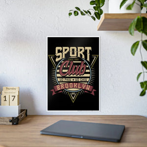 No Pain no Gain Brooklyn Sports Club Poster - Dipaliz - Posters Prints & Visual Artwork