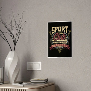 No Pain no Gain Brooklyn Sports Club Poster - Dipaliz - Posters Prints & Visual Artwork