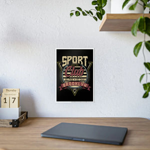 No Pain no Gain Brooklyn Sports Club Poster - Dipaliz - Posters Prints & Visual Artwork