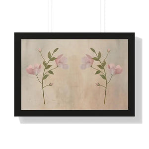 Spring Flowers Gallery Canvas Framed Horizontal Poster - Dipaliz - 24″ x 16″ / Black - Posters Prints & Visual Artwork