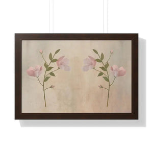 Spring Flowers Gallery Canvas Framed Horizontal Poster - Dipaliz - 24″ x 16″ / Walnut - Posters Prints & Visual Artwork