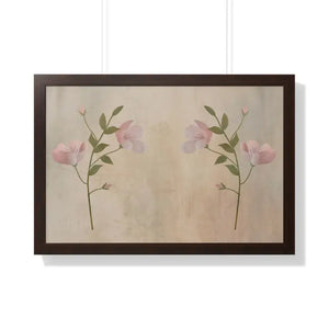 Spring Flowers Gallery Canvas Framed Horizontal Poster - Dipaliz - 30’’ x 20’’ / Walnut - Posters Prints & Visual