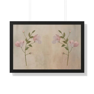 Spring Flowers Gallery Canvas Framed Horizontal Poster - Dipaliz - 30’’ x 20’’ / Black - Posters Prints & Visual Artwork