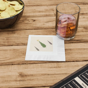 Elegant White Coined Napkins - 3-ply Party Tissue - Dipaliz - Paper