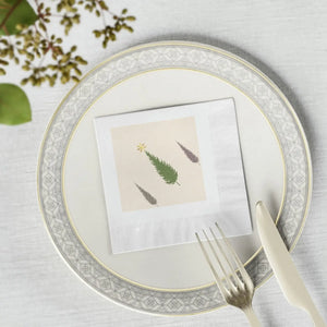 Elegant White Coined Napkins - 3-ply Party Tissue - Dipaliz - Paper