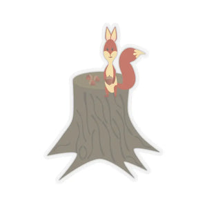 Paper Products - Kiss Cut Stickers - Squirrel with Nut Vinyl Decals - Dipaliz