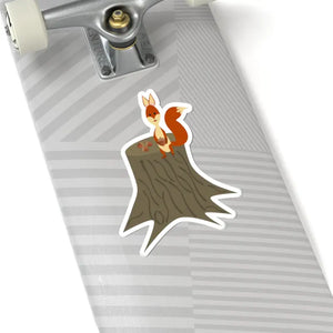 Paper Products - Kiss Cut Stickers - Squirrel with Nut Vinyl Decals - Dipaliz