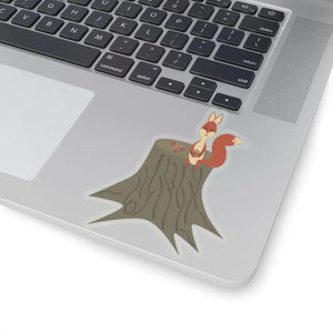 Paper Products - Kiss Cut Stickers - Squirrel with Nut Vinyl Decals - Dipaliz