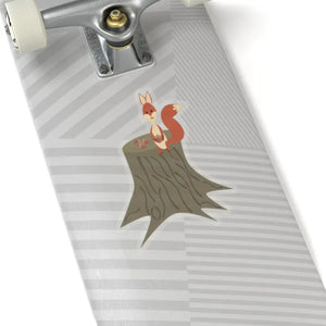 Paper Products - Kiss Cut Stickers - Squirrel with Nut Vinyl Decals - Dipaliz