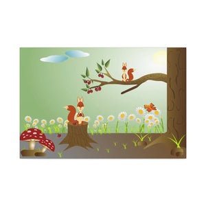 Squirrel Forest Poster – Semi Glossy Finish - Dipaliz - Posters Prints & Visual Artwork