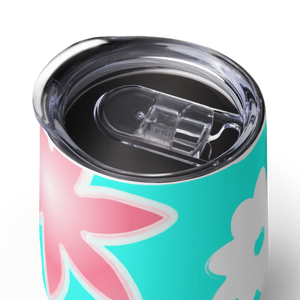 Insulated Floral Wine Tumbler - Steel Outdoor - Dipaliz - Tumblers