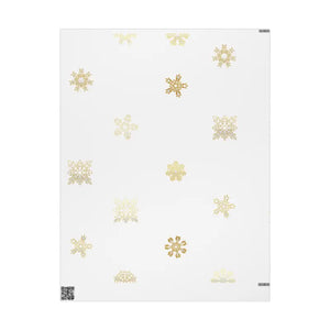Gift Wrap Papers - Golden Snowflakes Winter Design - Dipaliz - 30’’ x 36’’ / Matte - Wrapping Paper