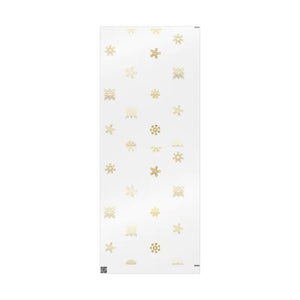 Gift Wrap Papers - Golden Snowflakes Winter Design - Dipaliz - 30’’ x 72’’ / Glossy - Wrapping Paper