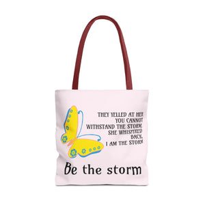 Durable Print Tote Bag - be the Storm Polyester - Dipaliz - Bags