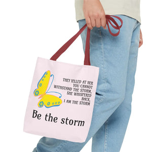 Durable Print Tote Bag - be the Storm Polyester - Dipaliz - Bags