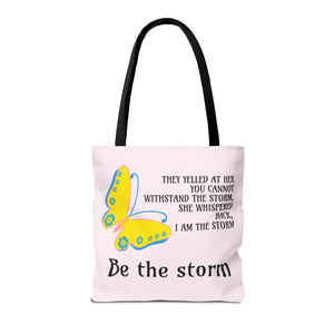 Durable Print Tote Bag - be the Storm Polyester - Dipaliz - Bags