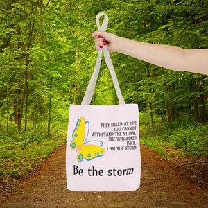 Durable Print Tote Bag - be the Storm Polyester - Dipaliz - Bags