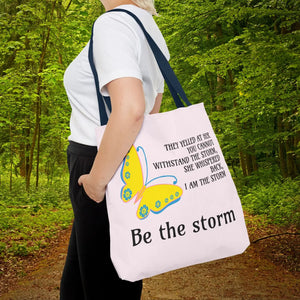 Durable Print Tote Bag - be the Storm Polyester - Dipaliz - Bags