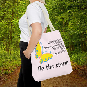 Durable Print Tote Bag - be the Storm Polyester - Dipaliz - Bags