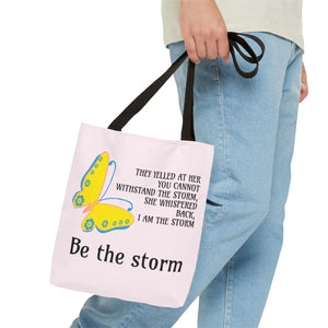 Durable Print Tote Bag - be the Storm Polyester - Dipaliz - Bags
