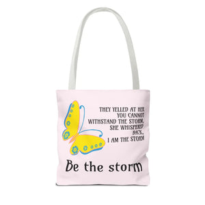 Durable Print Tote Bag - be the Storm Polyester - Dipaliz - Bags