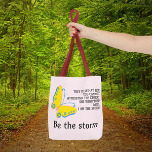 Durable Print Tote Bag - be the Storm Polyester - Dipaliz - Bags