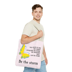 Durable Print Tote Bag - be the Storm Polyester - Dipaliz - Bags