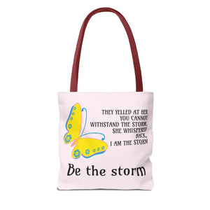 Durable Print Tote Bag - be the Storm Polyester - Dipaliz - Bags