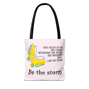 Durable Print Tote Bag - be the Storm Polyester - Dipaliz - Bags
