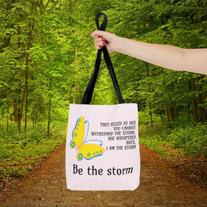 Durable Print Tote Bag - be the Storm Polyester - Dipaliz - Bags