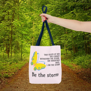Durable Print Tote Bag - be the Storm Polyester - Dipaliz - Bags