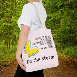 Durable Print Tote Bag - be the Storm Polyester - Dipaliz - Bags