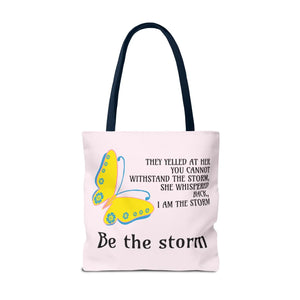Durable Print Tote Bag - be the Storm Polyester - Dipaliz - Bags