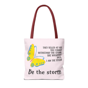 Durable Print Tote Bag - be the Storm Polyester - Dipaliz - Bags