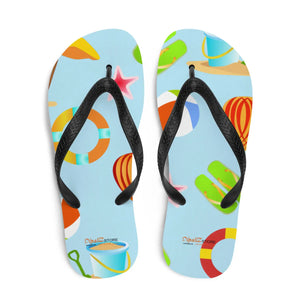 Beach Print Slip Resistant Flip Flops Summer - Dipaliz - Slippers